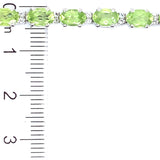 Pulsera con peridoto y circones en plata 925