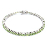 Pulsera con peridoto en plata 925