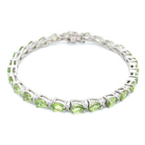 Pulsera con peridoto en plata 925