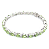 Pulsera con peridoto en plata 925