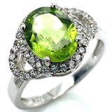 Anillo de peridoto en plata 925