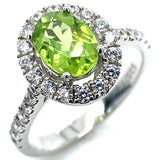 Anillo de peridoto en plata 925