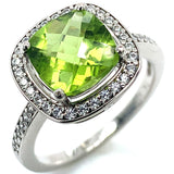 Anillo de peridoto en plata 925