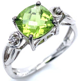 Anillo de peridoto en plata 925
