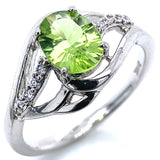 Anillo de peridoto en plata 925