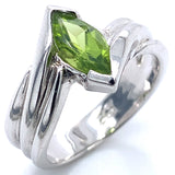 Anillo de peridoto en plata 925