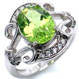 Anillo de peridoto en plata 925