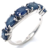Anillo con zafiros en plata 925