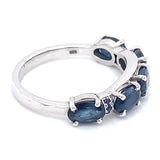 Anillo con zafiros en plata 925