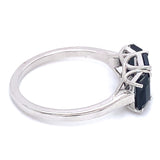 Anillo con zafiros en plata 925