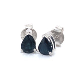 Aretes con zafiro en plata 925