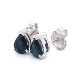 Aretes con zafiro en plata 925