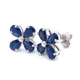 Aretes con zafiro en plata 925