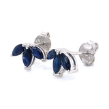 Aretes con zafiro en plata 925