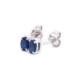 Aretes con zafiro en plata 925