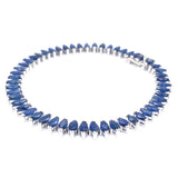 Pulsera con zafiros en plata 925 18.5cm