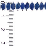 Pulsera con zafiros en plata 925 18.5cm