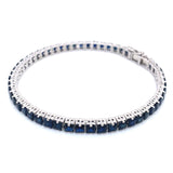 Pulsera con zafiros en plata 925 18.5cm