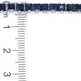 Pulsera con zafiros en plata 925 18.5cm