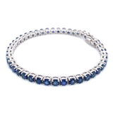 Pulsera con zafiros en plata 925 18.5cm