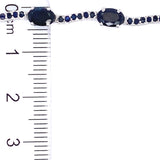 Pulsera con zafiros en plata 925 19cm
