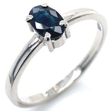 Anillo con zafiro en plata 925