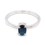 Anillo con zafiro en plata 925