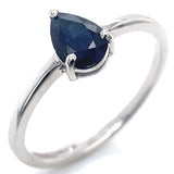 Anillo con zafiro en plata 925