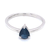 Anillo con zafiro en plata 925