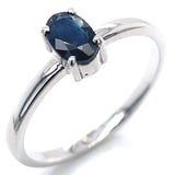 Anillo con zafiro en plata 925