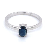 Anillo con zafiro en plata 925