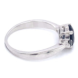 Anillo con zafiros en plata 925