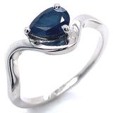 Anillo con zafiro en plata 925
