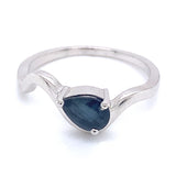 Anillo con zafiro en plata 925