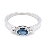 Anillo con zafiro en plata 925