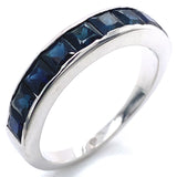 Anillo con zafiros en plata 925
