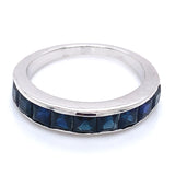 Anillo con zafiros en plata 925