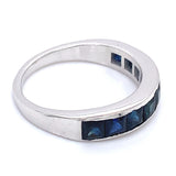 Anillo con zafiros en plata 925