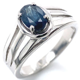 Anillo con zafiro en plata 925