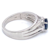 Anillo con zafiro en plata 925