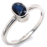 Anillo con zafiro en plata 925