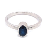 Anillo con zafiro en plata 925