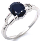 Anillo con zafiro en plata 925
