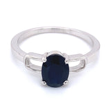 Anillo con zafiro en plata 925