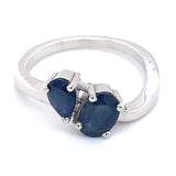 Anillo con zafiro en plata 925