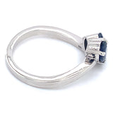 Anillo con zafiro en plata 925