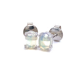 Aretes con ópalo en plata 925