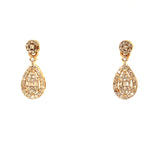 (SOFIA) Aretes con diamantes en oro amarillo 10kt.