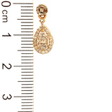 (SOFIA) Aretes con diamantes en oro amarillo 10kt.