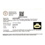 (MIA) Set de anillos con diamantes en oro amarillo 18KT D-0.50CT
